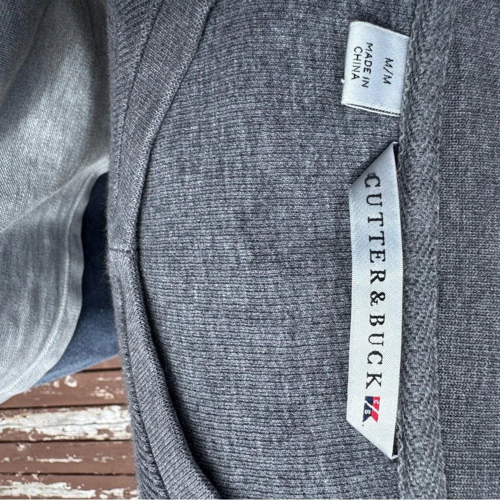 Cutter & Buck Men's Gray V-Neck Sweater - Picture 6 of 6